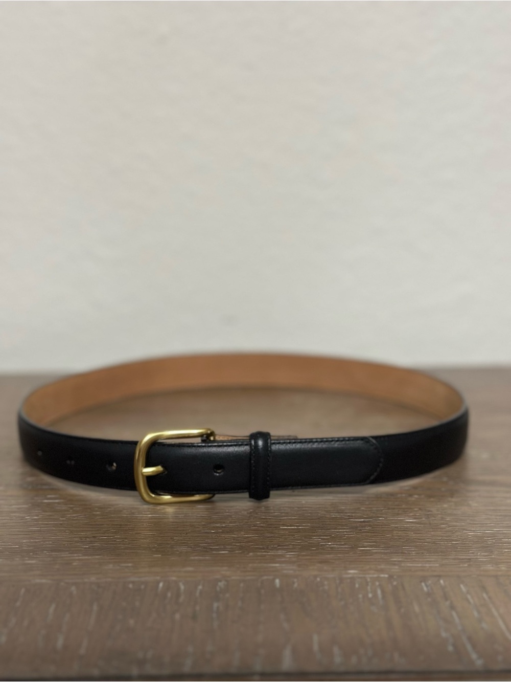 Lands’ End Women’s Black Leather Belt